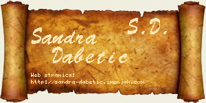 Sandra Dabetić vizit kartica